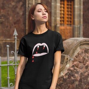 Saint Laurent Black T-Shirt with Graphic Design